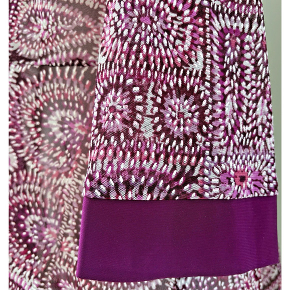 R&M RICHARDS Open Front Layering Cardigan Size 12 | Textured Sheer Purple Pink - Picture 4 of 11